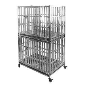 Jaula plegable y apilable para perros, jaula de <span class=keywords><strong>Metal</strong></span> de acero resistente de una sola puerta - Product Image 2