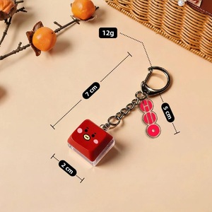 Llavero de acrílico con diseño de teclado de dibujos animados de un solo botón, regalo para conciertos de ídolos de K-pop, llavero K-pop Fidget Clicker con luz y tecla luminosa, venta al por mayor - Product Image 6