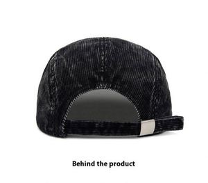 Casquette de baseball vintage américaine automne-hiver 2025 pour hommes et femmes, casquette en velours côtelé à visière courte tendance - Product Image 5