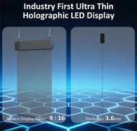 Affichage LED holographique double face suspendu P3.91 InVisia, signalisation numérique en maille ultra-fine pour intérieur, haute luminosité, fiable