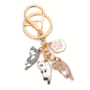 Pendentif en alliage chat mignon, accessoire animal de dessin animé adorable et obéissant, décoration à suspendre pour sac féminin - Product Image 6
