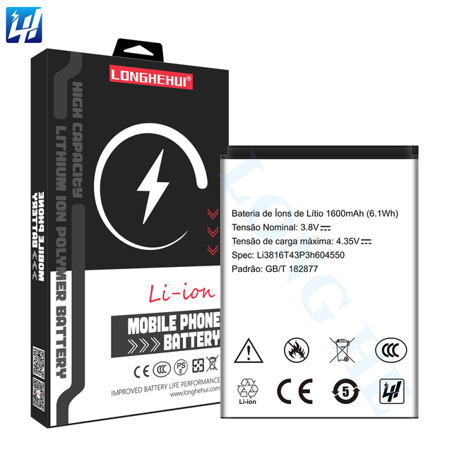 Rechargeable Batteries 3.8V 1600mAh Li3816T43P3h604550 for ZTE A110 A112 A410