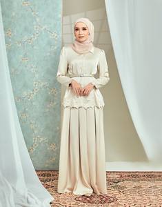 SIPO Ensemble Eid Malaisie Premium Traditionnel Femmes Ensemble Broderie Baju Kurung Borong Moderne Femmes Coton Baju Kurung - Product Image 5