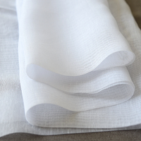 Tissu de rideau en voile microfibre tissé 100 % polyester, teint uni, ignifuge intrinsèque, respirant et léger, vente en gros
