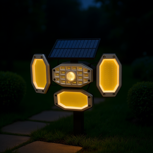 Lampada Solare da Giardino D0100HPS4S7, LED Bianco Caldo, Impermeabile, con Sensore di Movimento, Montaggio a Parete, Grande Dimensione - Product Image 2