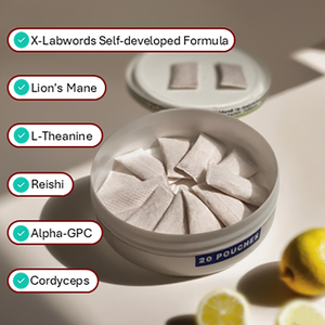 X-labworks Venta al por mayor Smart Nootropic Masticar Bolsas <span class=keywords><strong>85mg</strong></span> Cafeína Impulsado Energía Bolsa OEM - Product Image 3