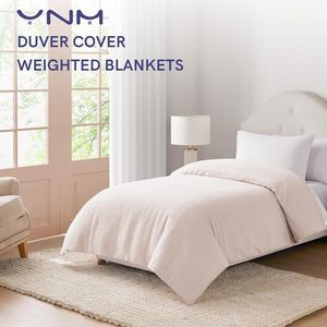Housse de <span class=keywords><strong>couette</strong></span> 100% coton à motif gaufré avec fermeture éclair à trois voies, <span class=keywords><strong>facile</strong></span> à mettre et à enlever, design uni simple - Product Image 2
