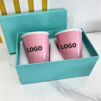Vente en gros de tasses durables de 280 ml, tasses à lait réutilisables, logo personnalisé, haute qualité  Impression temporaire pour cadeau de mariage