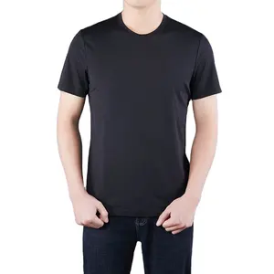 Fabriek Directe Verkoop Korte Mouw Zwarte T-Shirt Mannen Effen Kleur Casual Streetwear Katoen Meest Populaire Ronde Hals T-Shirt Voor M