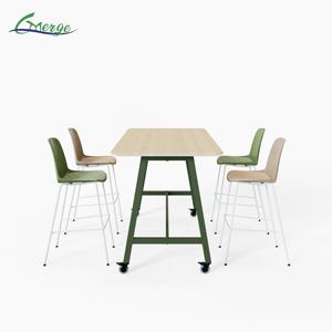 بار خشبي من الفولاذ عالي المنضدة ، تصميم حديث للمنزل ، بار ، مركز تجاري وصالة ألعاب رياضية ، استخدام مكاتب متينة - Product Image 4