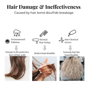 Özel etiket saç Bond disülfür onarım yeniden yapılanma su kremi Set hasar saç tedavisi için Salon kimyasal işlem No.1 No.2
