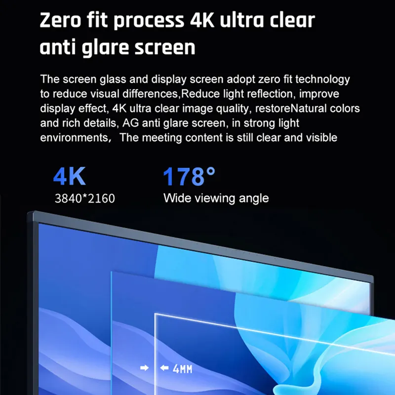 จอแสดงผล LCD ขนาด 55 นิ้วการสอนการประชุมแบบสัมผัสอัจฉริยะเครื่องโฆษณา All-In-One