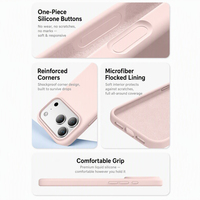 Coque de téléphone en silicone liquide pour iPhone 18 Pro Max 16 17 Pro, antichoc, anti-rayures, doublure en microfibre, protection intégrale