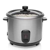 Cuiseur à riz électrique en acier inoxydable de 1.8 litres avec pot antiadhésif amovible, fonction de maintien au chaud, pour soupes, ragoûts, céréales, flocons d'avoine