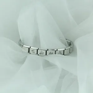 Hapiship Hot ý quyến rũ Vòng đeo tay quyến rũ số lượng lớn thép không gỉ liên kết người đàn ông Phụ Nữ Vòng đeo tay bán buôn DJ565-A - Product Image 5