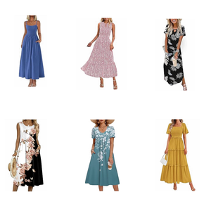 Robe en coton pour femmes, nouvelle collection, vente en gros, styles variés, vêtements à prix réduit, adultes, CN GUA, sans marque, modèle QZ-040 - Product Image 6