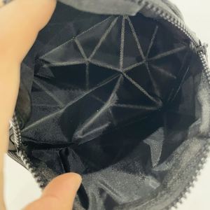 BSCI Factory <b>Black</b> <b>Mini</b> Geometric Cosmetic <b>Bags</b> Foldable Toiletry <b>Bag</b> Custom fashion <b>Bag</b> - Product Image 4