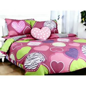 Ensemble de literie complet pour enfants, 4 pièces, imprimé de dessins animés, respirant, personnalisable, pour filles et garçons, 1 couette, 2 taies d'oreiller - Product Image 2