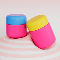 Pot de rangement en plastique classique anti-odeur pour herbes et épices, à l'épreuve des enfants, coloré, en promotion