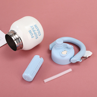 Bouteille d'eau isotherme à vide en acier inoxydable 316 pour enfants avec double verre grande capacité thermos avec poignée