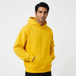 Half Zip Hoodie for Men Cotton Blended Velour Digital Hidden Pocket Sleek Front Oversized Fit for Winter Modern City Lifestyle - Product Image 1