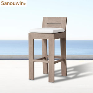 <span class=keywords><strong>Mesa</strong></span> y silla de <span class=keywords><strong>Bar</strong></span> alto de madera de teca de estilo moderno, muebles de exterior duraderos para hoteles, hogar, bares, parques, patios, salas - Product Image 2