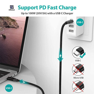 Cable DE DATOS trenzado de nailon de carga rápida Pd de <span class=keywords><strong>precio</strong></span> bajo de alta calidad USB 3,1 a tipo C multifunción para teléfono móvil - Product Image 3