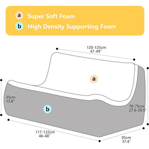 Customized Lazy <b>Sofa</b> Square Convertible Foam Filling For Bedroom Balcony Tatami Living Room - Product Image 4
