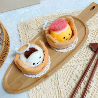 Porte-clés en peluche Dim Sum mignon 9*7cm, pendentif de sac en forme de nourriture douce et rembourrée, cadeau pour enfants et amis