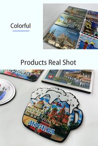 Tùy Chỉnh 3D Nam Châm Tủ Lạnh Cho Các Nước Khác Nhau Sliver Lá Lưu Niệm Du Lịch 2D 3D Vàng Và Bạc Lá Nam Châm Tủ Lạnh - Product Image 3