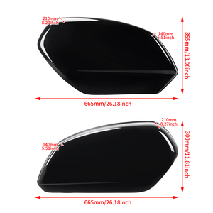 Sacoches rigides pour moto, sacoches latérales étendues, noir brillant ABS, rangement pour Harley Street Bob FXBBS Softail Standard 2018-2024 - Product Image 3
