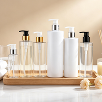 Bouteilles de lotion en plastique PET, emballages cosmétiques rechargeables pour shampoing, nettoyant visage, contenants vides pour soins personnels avec pompe