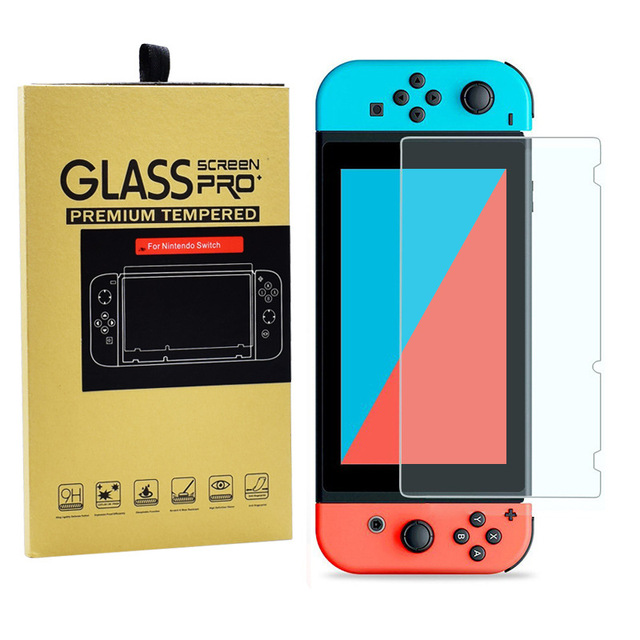 9H 2.5d Premium Tempered Glass Film Screen Protector for Nintendo Switch 1 2 Pack