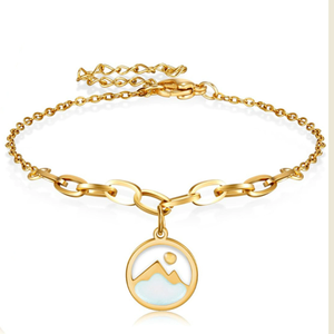 Collar y Pulsera de Acero Inoxidable con Colgante Ovalado de Semilla de Mostaza, Joyería Religiosa para Regalo - Product Image 3