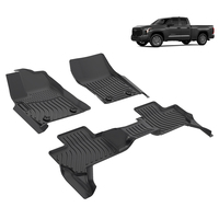 Camionnette tous temps étanche 3D tapis de pied Tpe tapis de sol pour Toyota Tundra Double Cab 3e génération 2022-2025 tapis