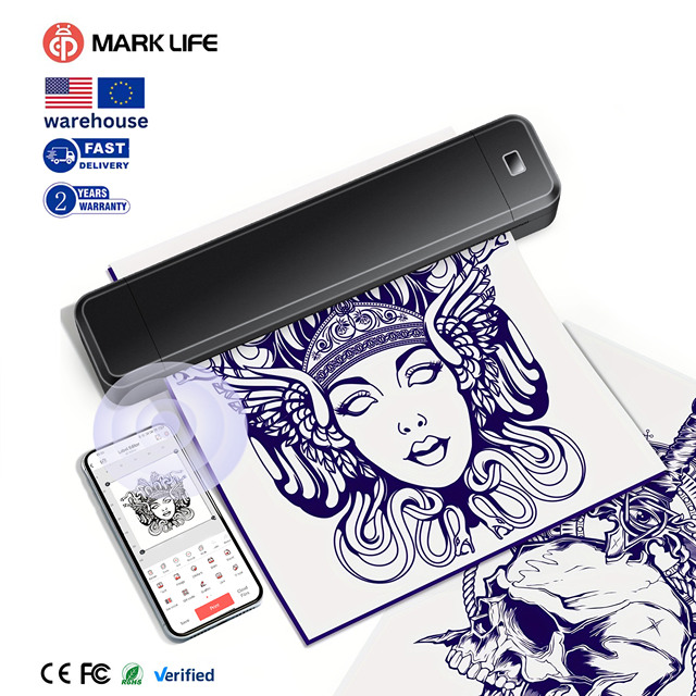 [11-Year Factory] Professional Wireless Tattoo Stencil Printer Thermal Transfer A4 Tattoo Copier - 2-Year Warranty