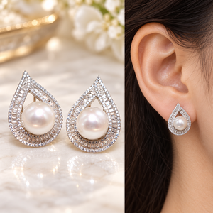 Eleganti Orecchini a Goccia per Donne, Design Geometrico con Perline, Accessori Femminili da Principessa - Product Image 2