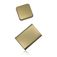 Vente en gros Boîte à thé carrée OEM avec couvercle Boîte en métal personnalisée pour café 75x75x105hmm Kit de conteneur de stockage pour épices Boîte en métal pour cadeau