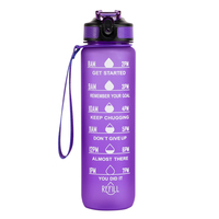 Bouteille d'eau parfumée sans BPA pour l'extérieur, 7 dosettes aromatisées, plastique, boisson, noir mat