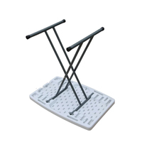 Table de pique-nique pliante rectangulaire pour jardin Table et chaise en métal d'extérieur Valise portable en plastique Table pliante