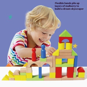 कस्टम लोगो बीटेक लकड़ी के निर्माण ब्लॉक ने बच्चों के लिए 50-100 टुकड़े प्रारंभिक शैक्षिक ओएम मॉडल खिलौना - Product Image 3