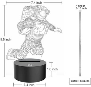 Astronauta figura lampada da scrivania <span class=keywords><strong>3d</strong></span> a luce notturna per bambini camera da letto lampada da tavolo per bambini - Product Image 6