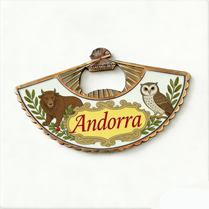 Vente en gros d'aimants de réfrigérateur en métal personnalisés, souvenirs touristiques d'Andorre, cadeaux décoratifs - Product Image 2