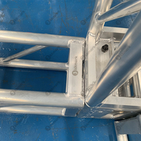 Sistema de Estructura de Aluminio Plateado Personalizado para Stands de Exhibición, Resistente y Curvo, para Ferias Comerciales