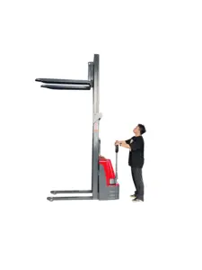 Professional Material Lifting Equipment Walkie Full Electric Stacker 1500kg 2000kg Electric Lifting Workshop Trolley