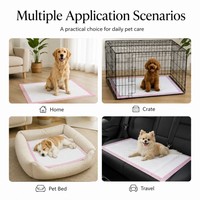 Tapis d'entraînement pour chiens matelassés roses en gros, super absorbants, séchage rapide, pour chiots, pour la maison, la cage et les voyages