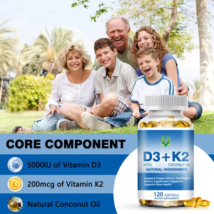 Complément OEM ODM Vitamine D3 K2 avec Huile de Coco en Gélules Molles pour Soutenir la Santé Musculaire et Osseuse - Product Image 3