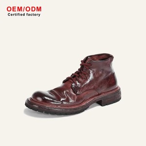 Bottes en cuir pour homme, faites à la main, sur mesure, style formel, avec couture Goodyear, nouvelle collection, doublure en cuir de cheval importé, cheville souple en cuir de cheval lavé. - Product Image 1
