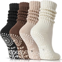 Chaussettes de yoga en silicone pour femmes, chaussettes antidérapantes en tricot pour le Pilates, la barre et les séances d'entraînement de fitness en salle