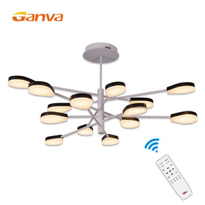 Vente chaude chambre intérieure <span class=keywords><strong>fleur</strong></span> télécommande fer léger a mené la lumière pendante - Product Image 2
